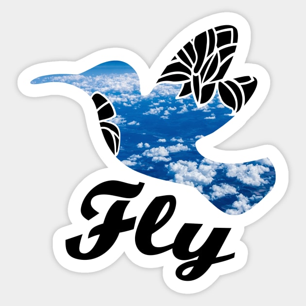 Fly as a Bird Sticker by XOOXOO